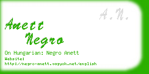 anett negro business card